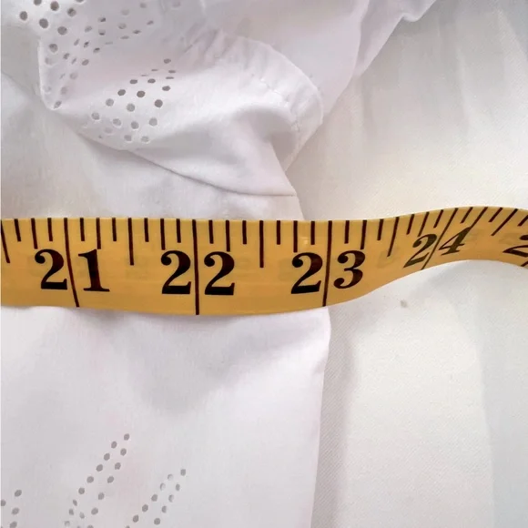 Nanette Lepore White Utility Sport Rain Jacket Stand-Up Collar M - Picture 4 of 8